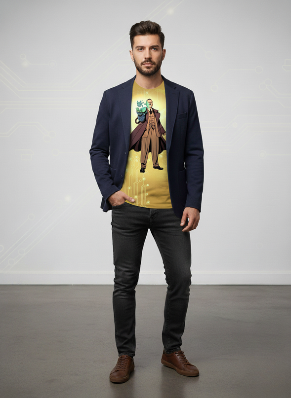 Model z koszulką Jana Czochralskiego